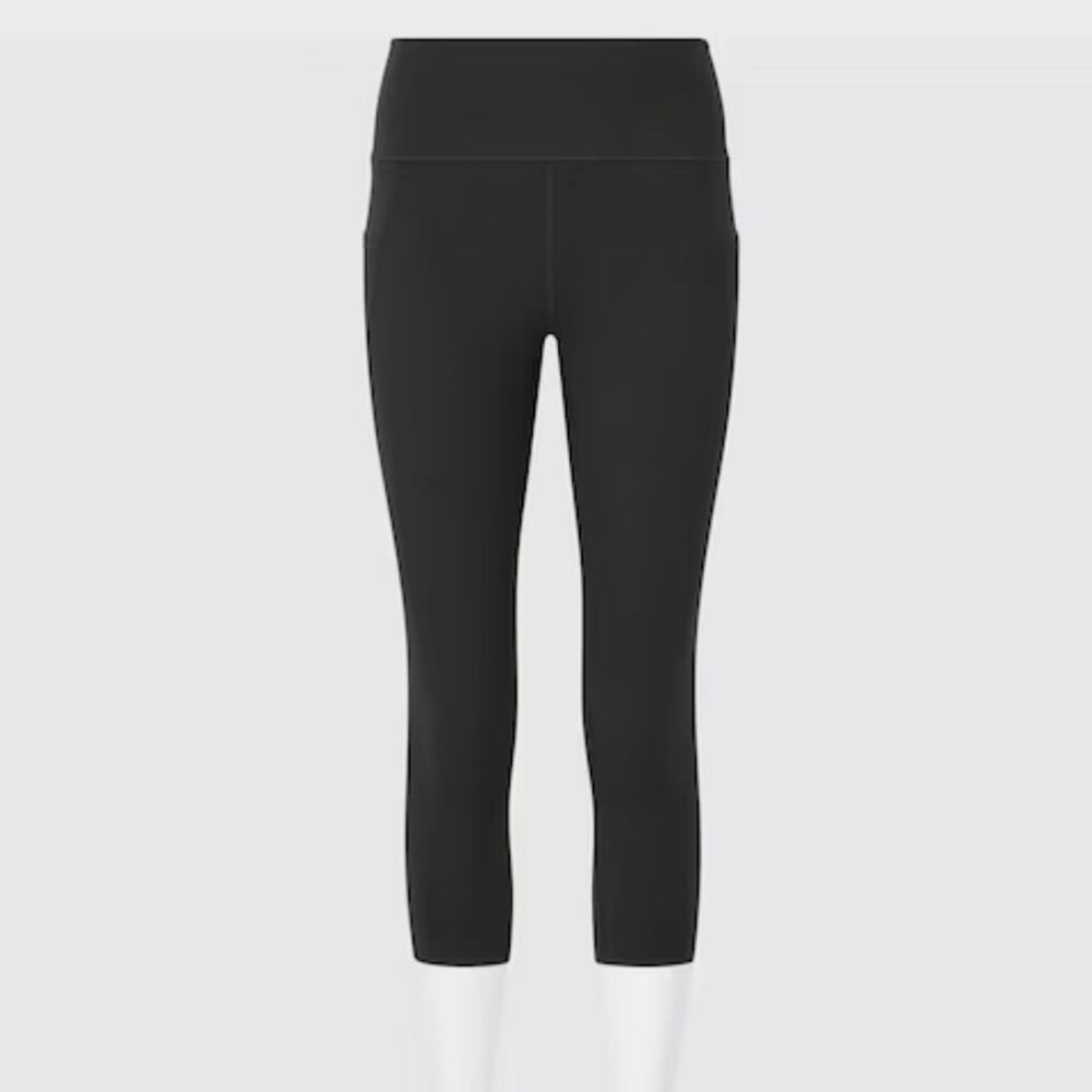 Uniqlo Airism Black UV Protection Pocketed Crop Leggings